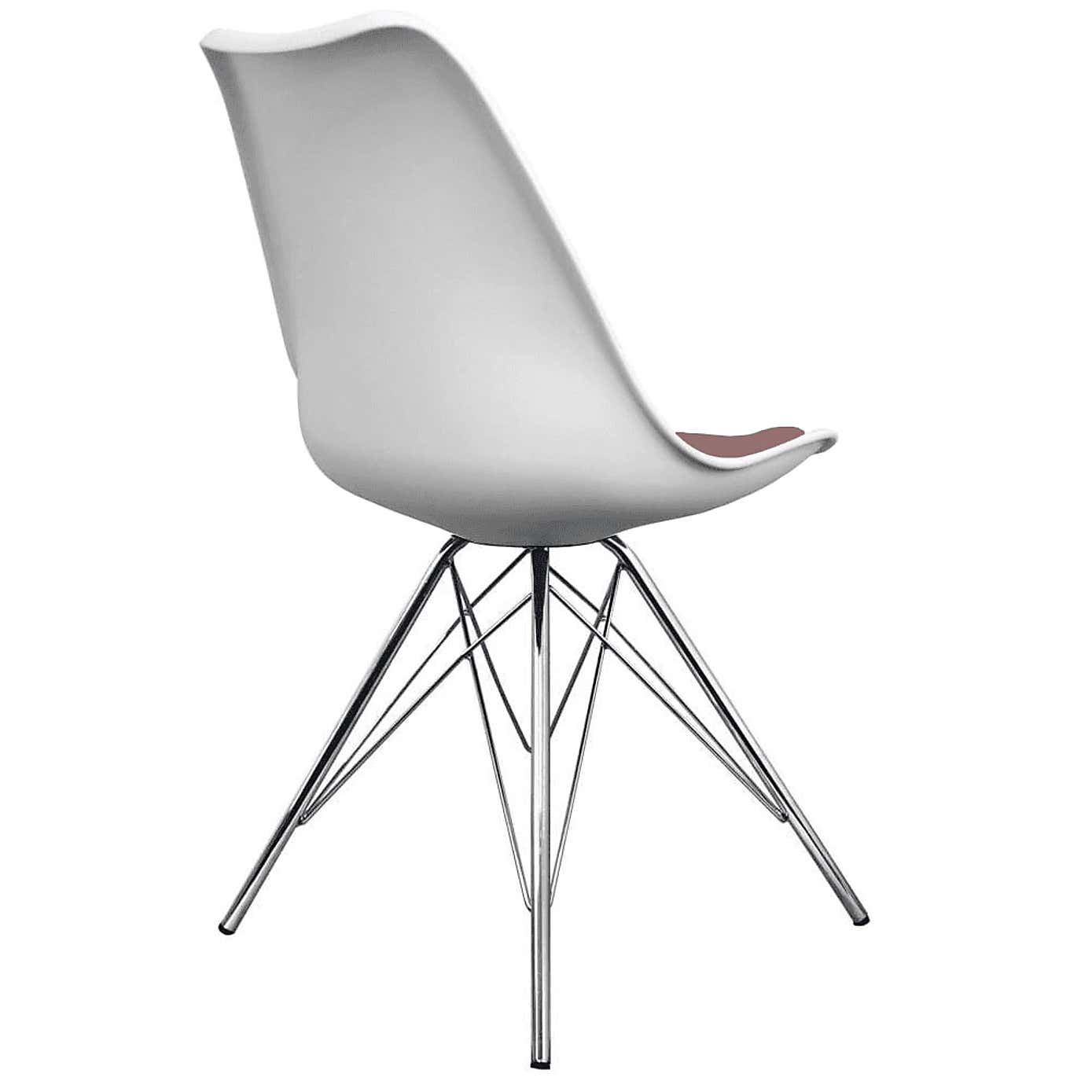 Fusion Living Soho White Plastic Dining Chair