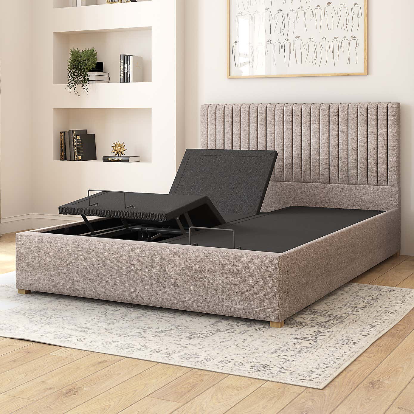 Grant Saxon Twill Adjustable Bed