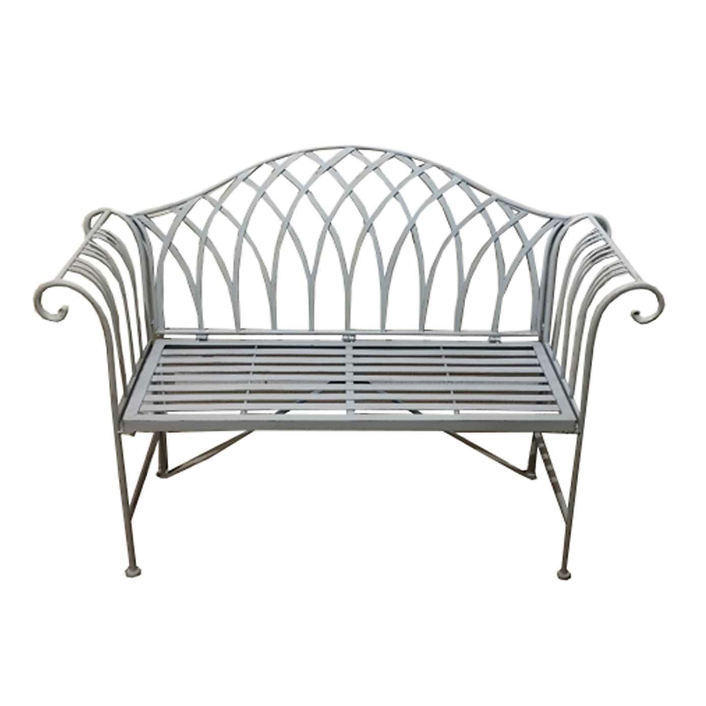 Charles Bentley Wrought Iron Grey Bench