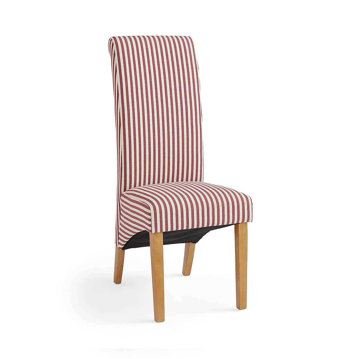 Set of 2 Chester Linford Stripe Dining Chairs, Fabric