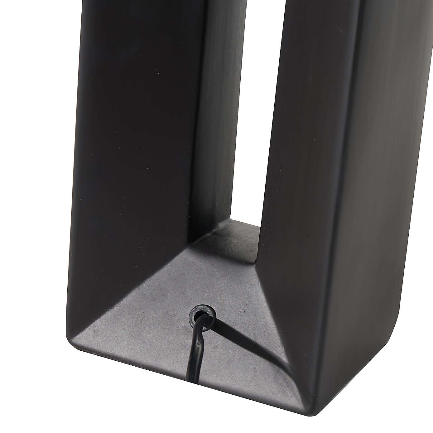 Block Tall Black Ceramic Table Lamp