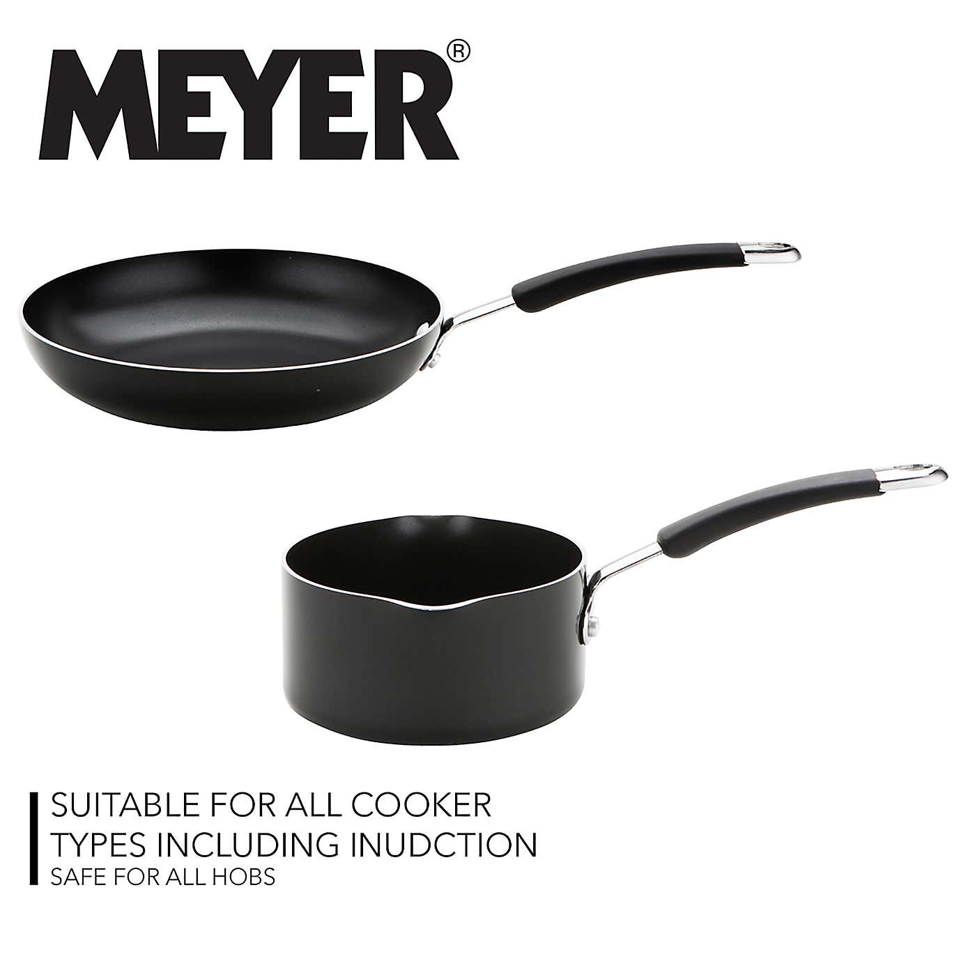 Meyer Non-Stick Induction Aluminium 5 Piece Pan Set