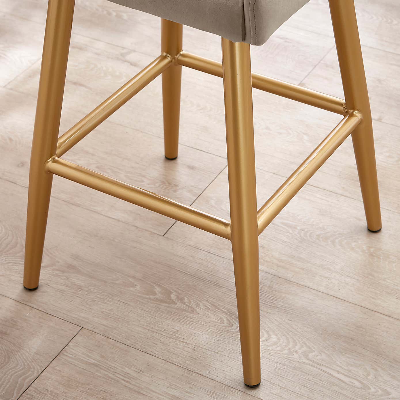 Montreal Bar Stool, Mink Velvet