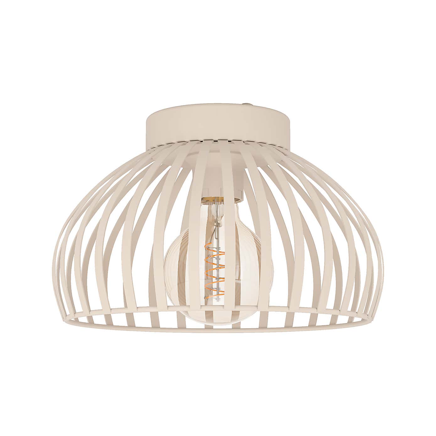EGLO Mogano Scandi Caged Semi Flush Ceiling Light