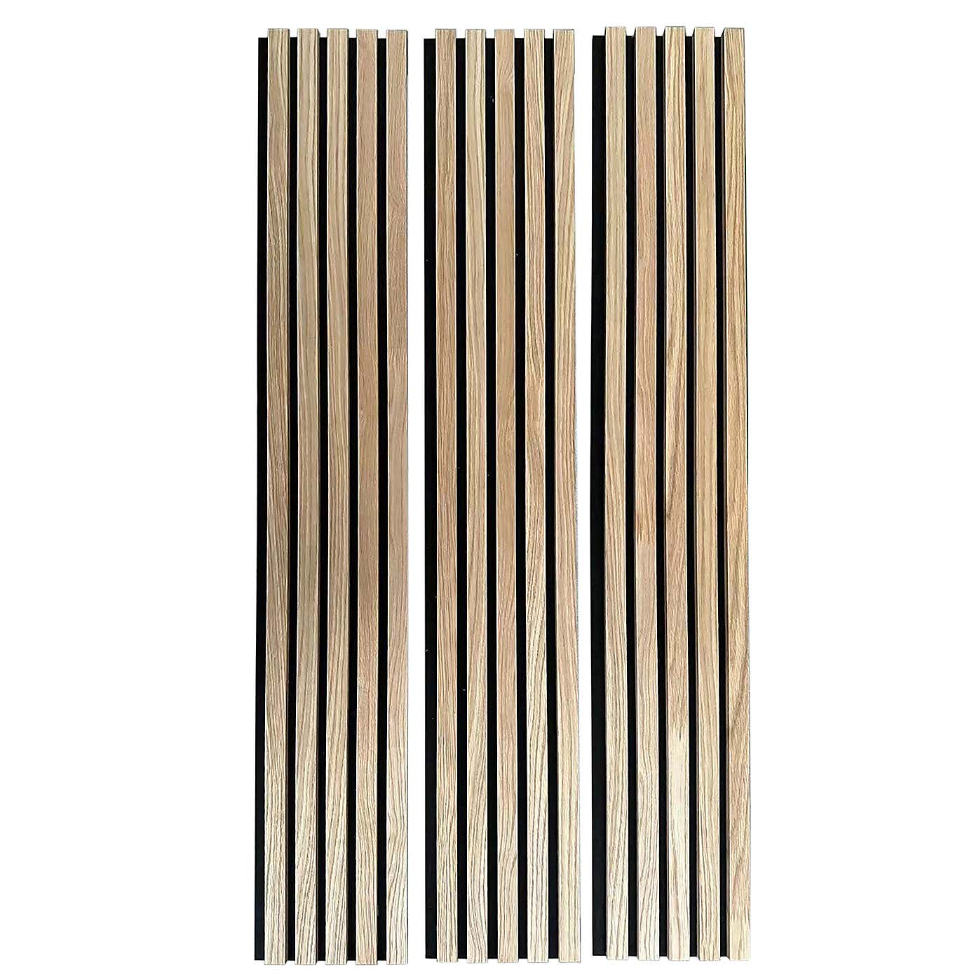 Wallpops Pack of 3 Acoustic Wood Slat Panelling 20cm x 120cm