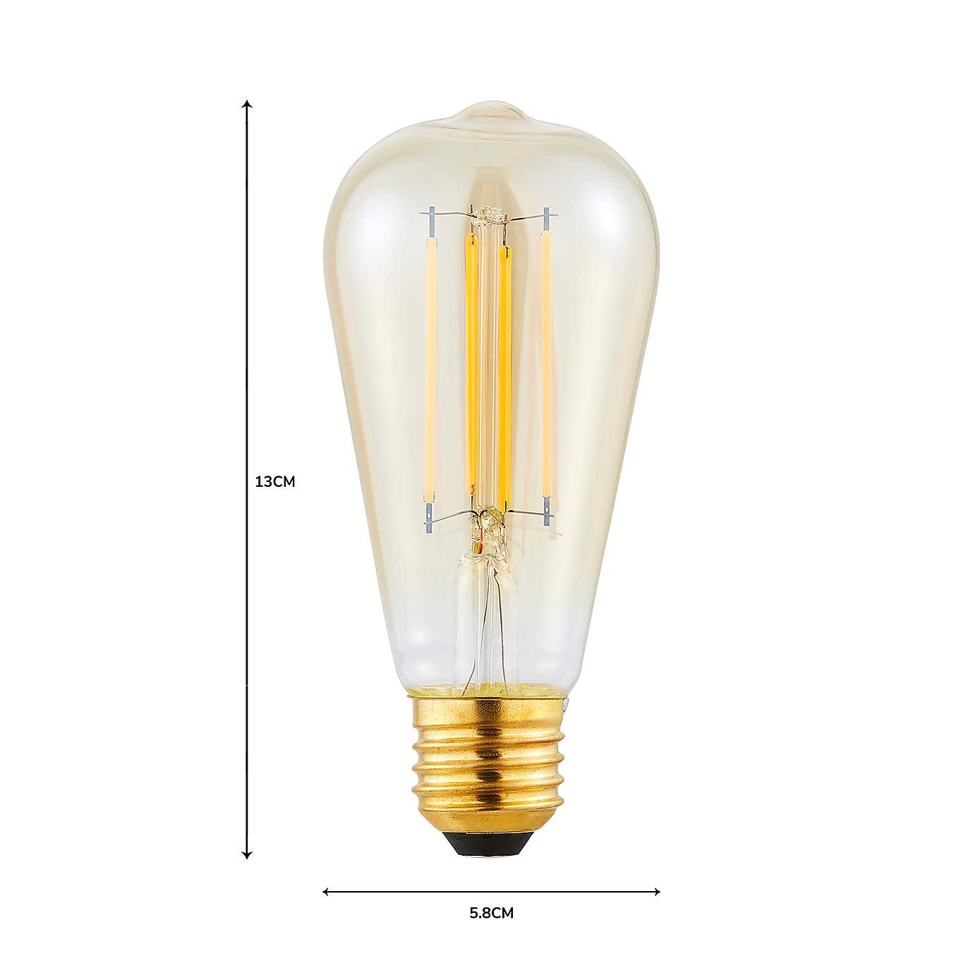 Marsden 5 Watt ST58 ES LED Dimmable Bulb Industrial 3 Pack