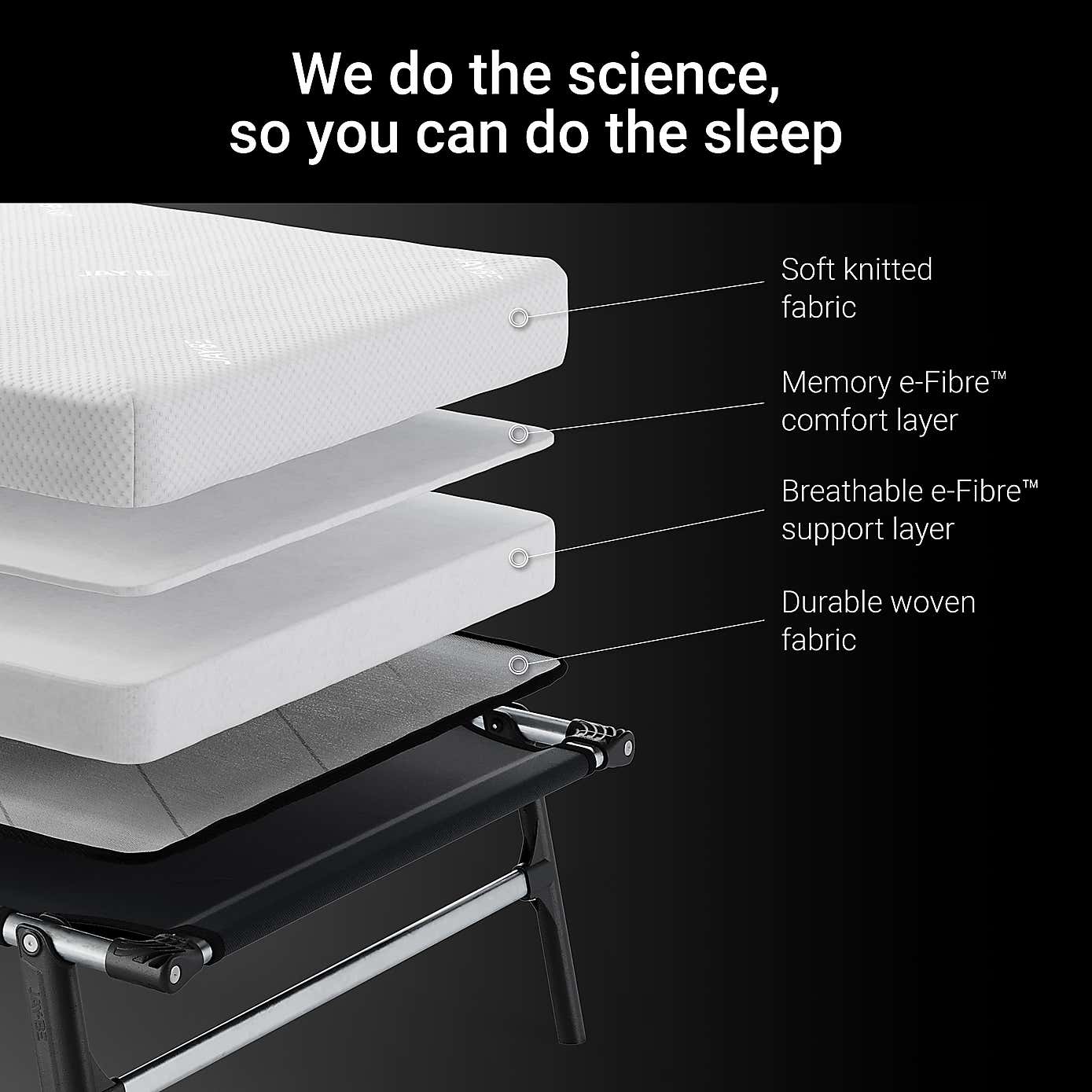 Jay-Be Rollaway Folding Bed with Memory Foam Mattress