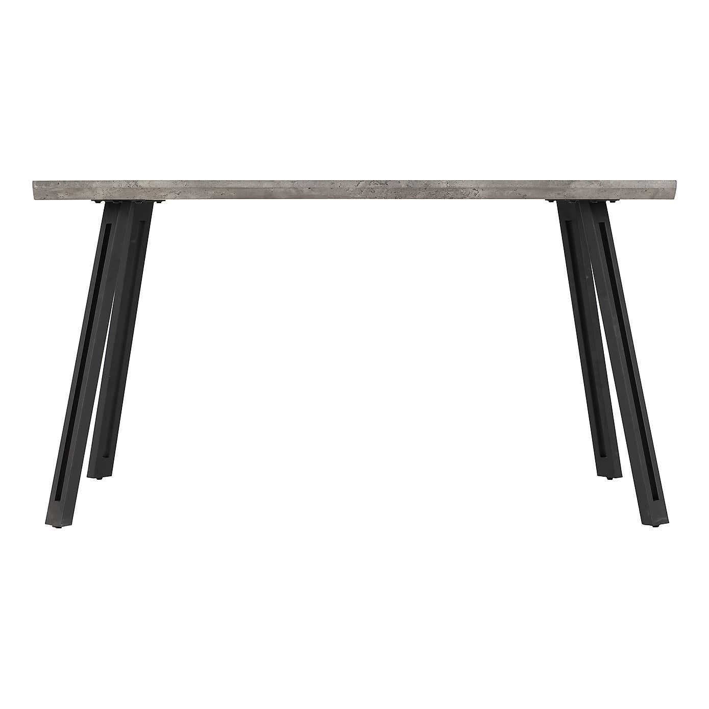 Quebec Wave Concrete Effect Dining Table