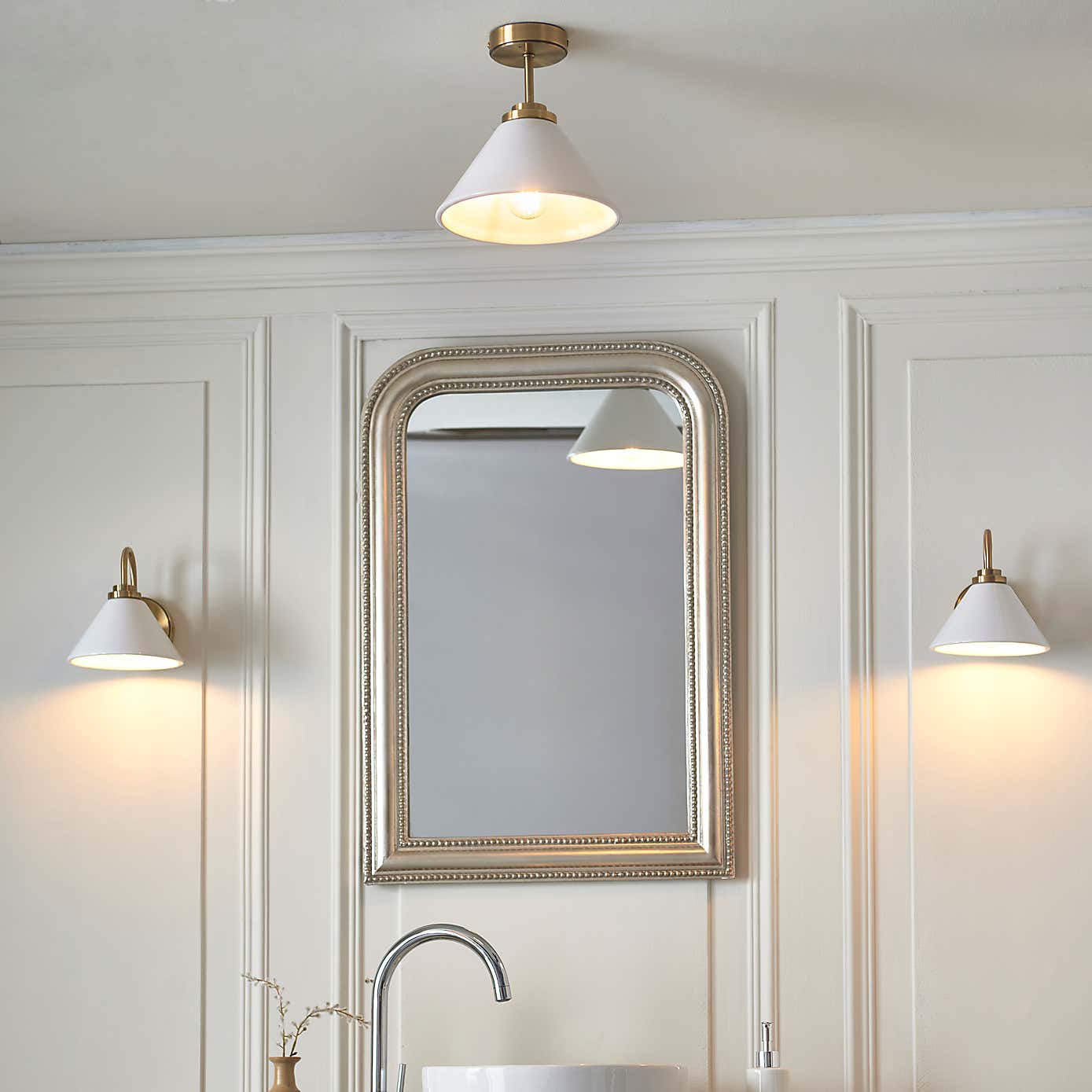 Celcy Bathroom Flush Ceiling Light