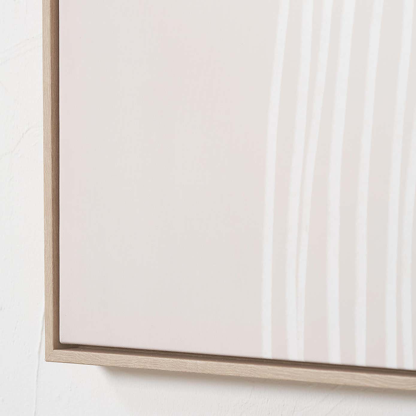 Natural & White Abstract Lines Framed Canvas