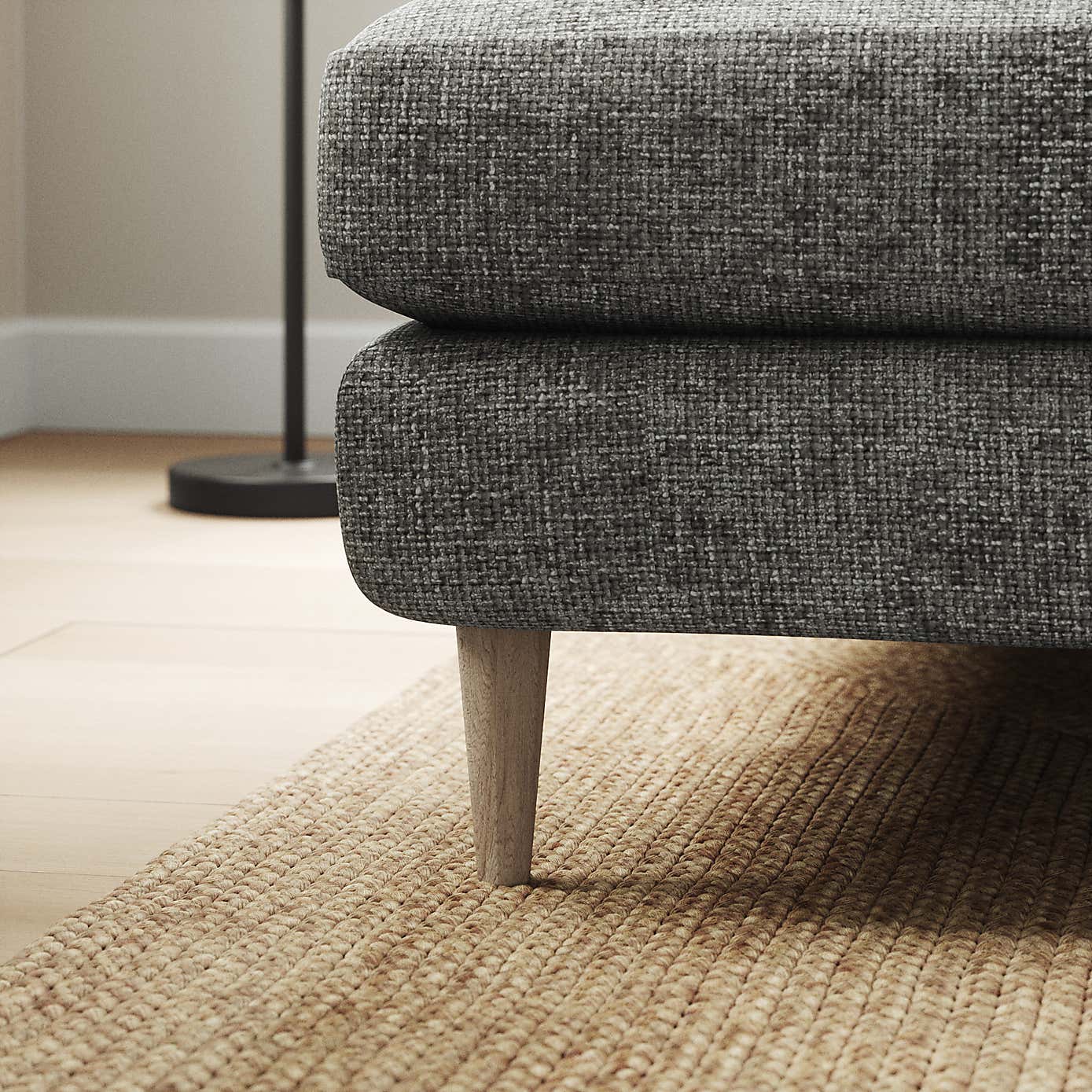 Sven Chunky Chenille Large Corner Chaise Sofa