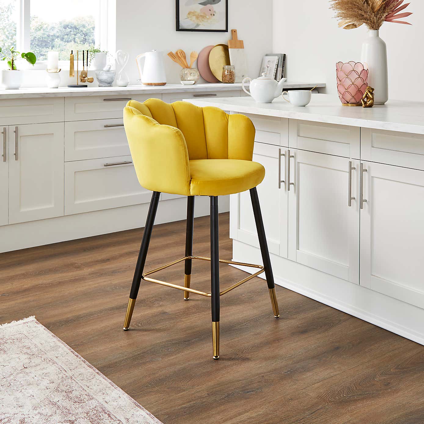 Vivian Velvet Bar Stool