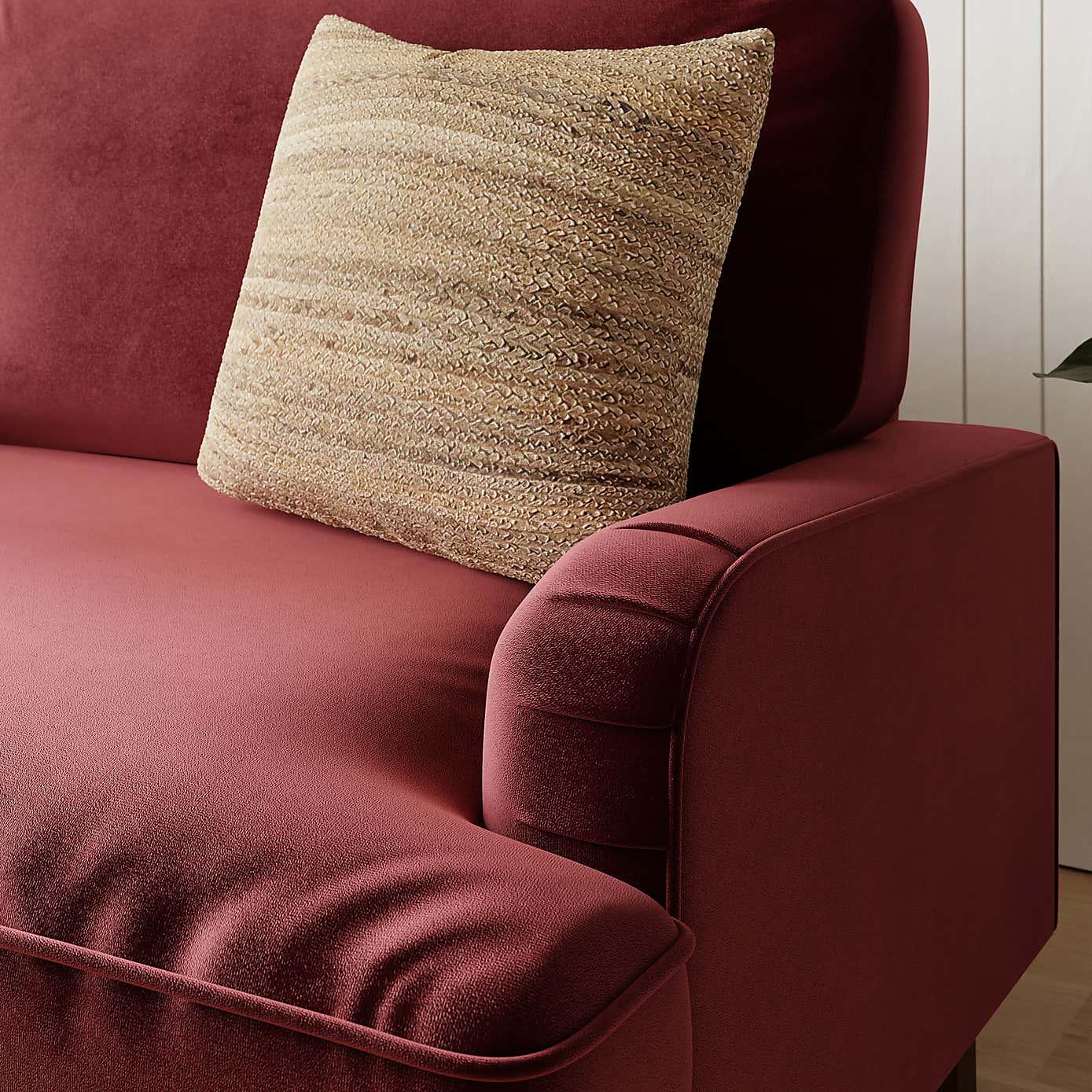 Beatrice Snuggle Sofa, Velvet