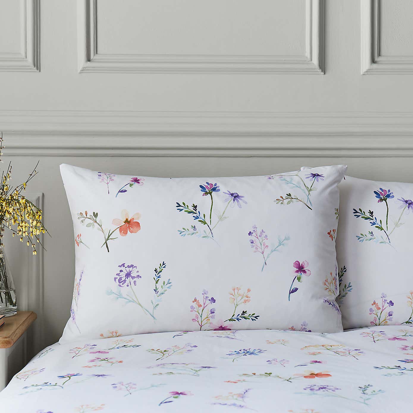 Springfield Floral Lilac Duvet Cover and Pillowcase Set