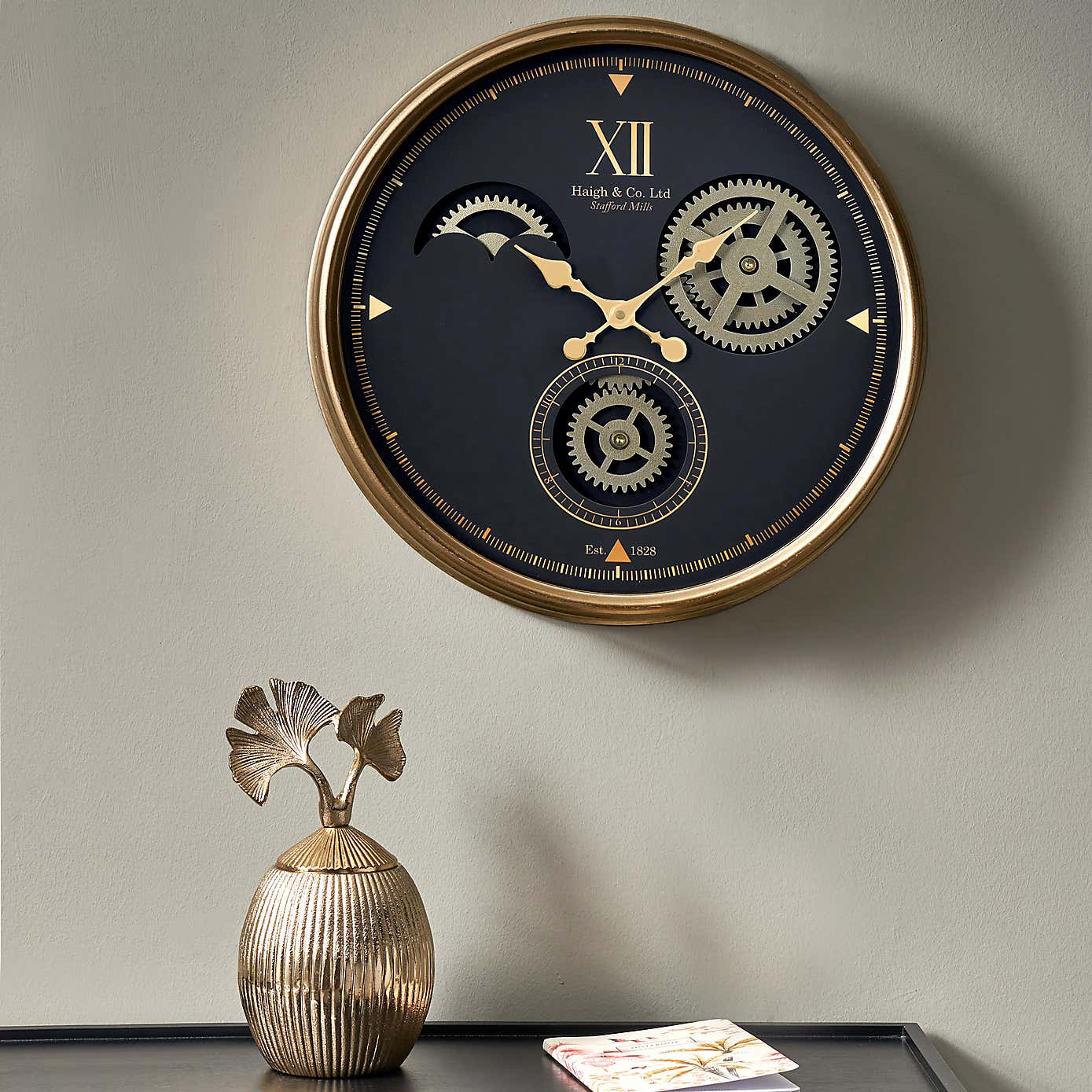 Metal Cog Wall Clock