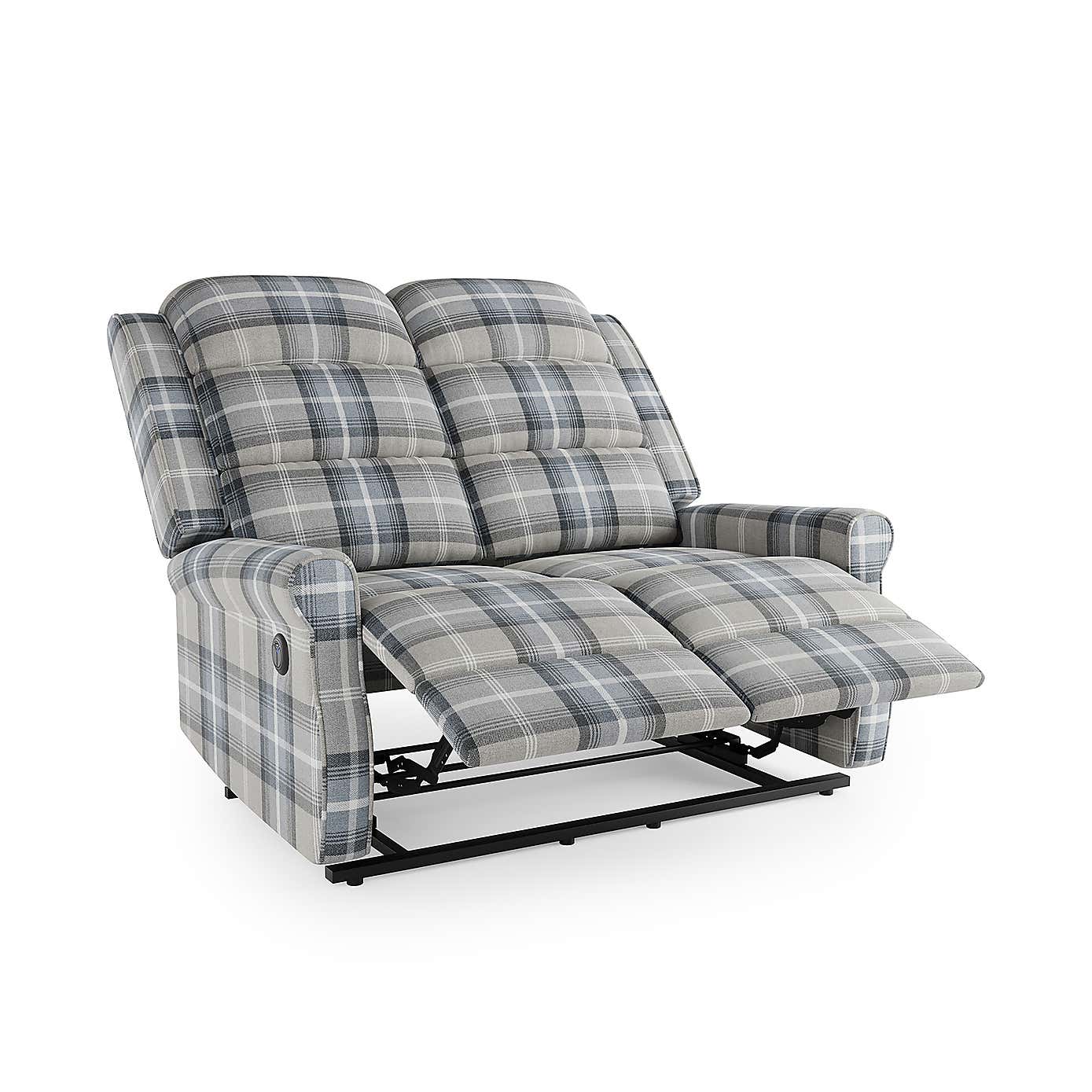 Edith 2 Seater Electric Recliner Check Print
