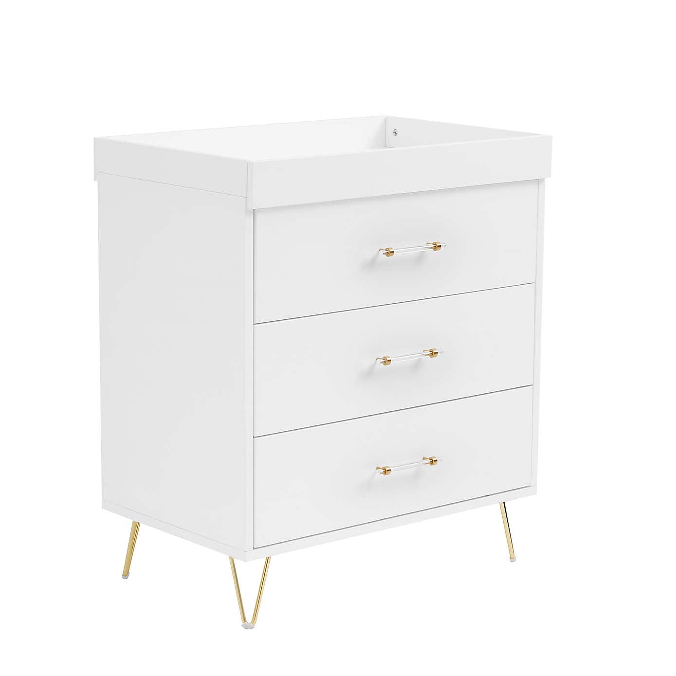 Kimi Acrylic Nursery Chest Changing Table
