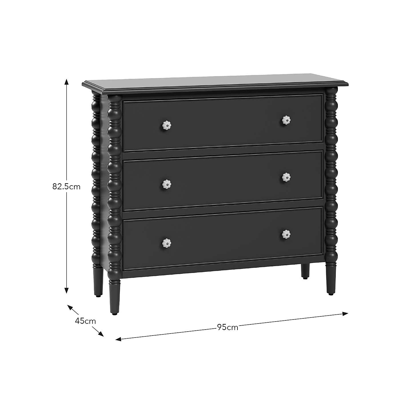 Pippin 3 Drawer Chest, Navy