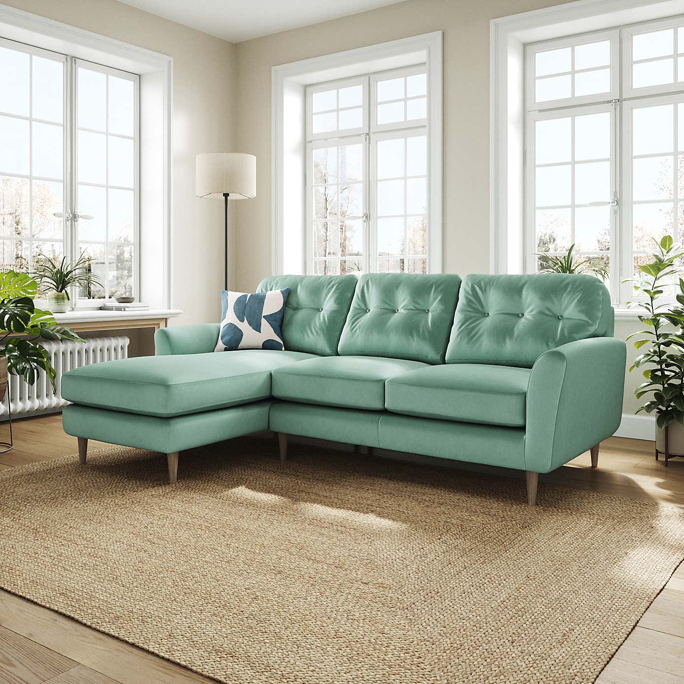 Sven Opulent Velvet Large Corner Chaise Sofa