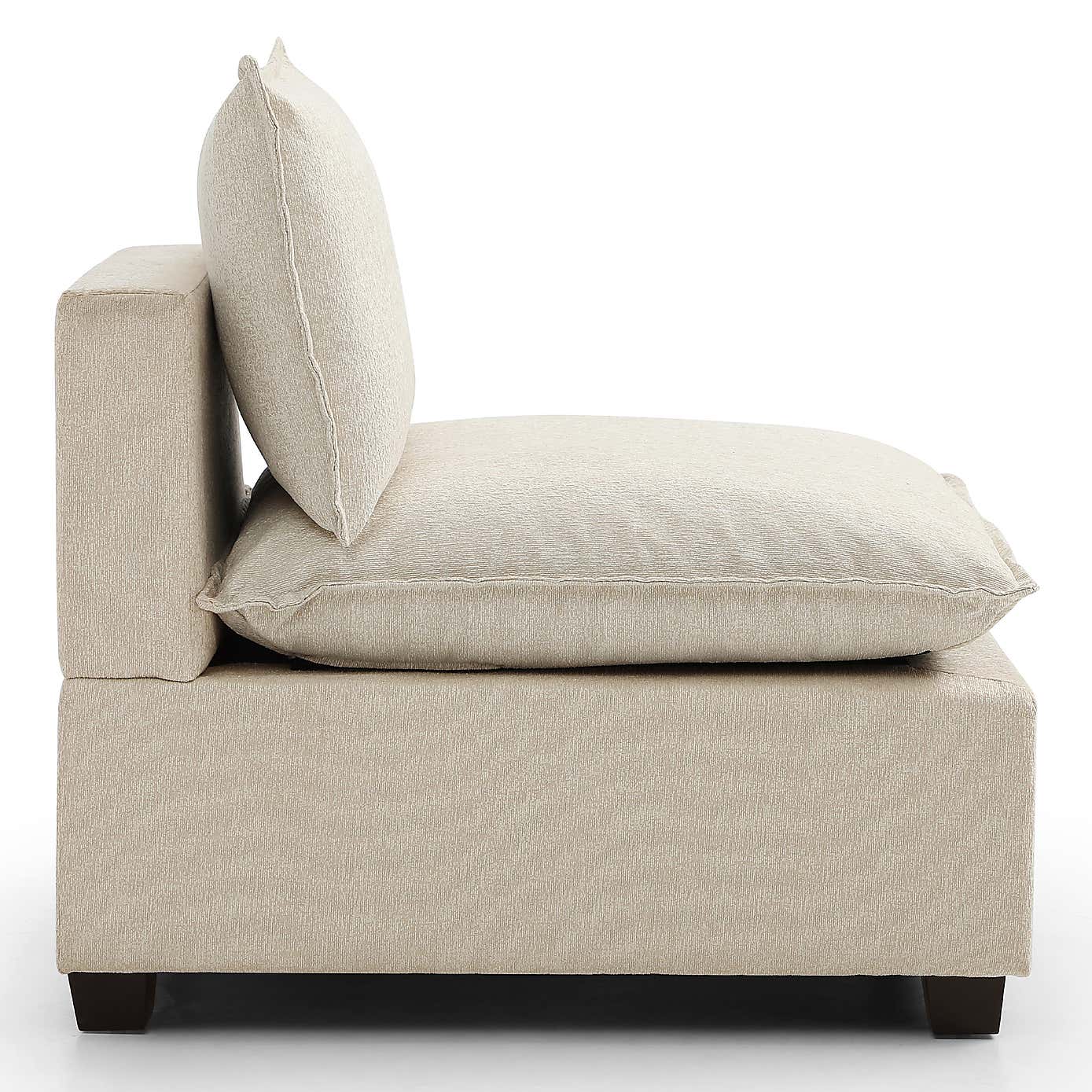 Moda Boucle Modular Armless Chair