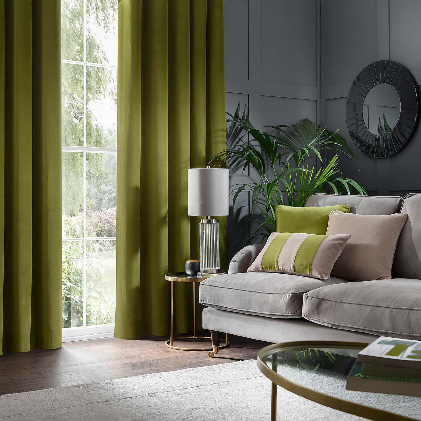 Clara Velvet Eyelet Curtains