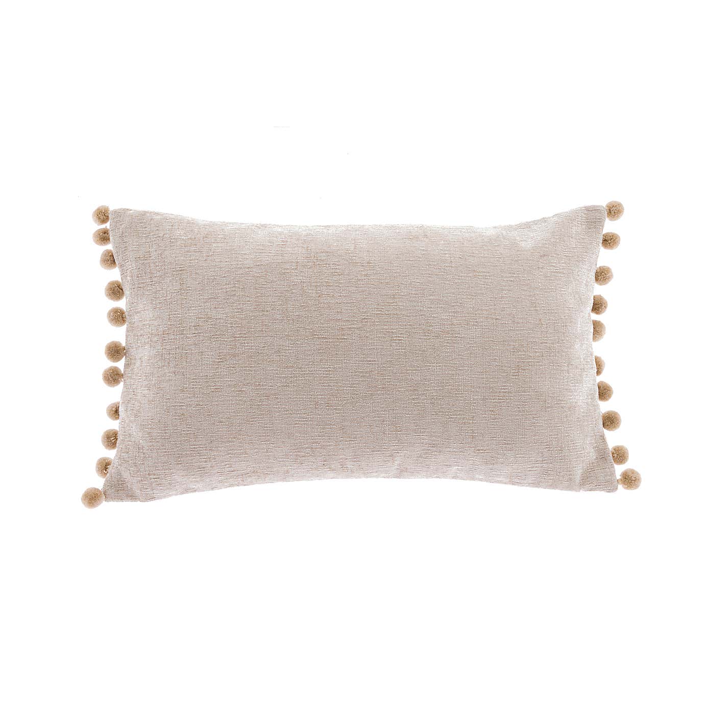 Chenille PomPom Boudoir Cushion