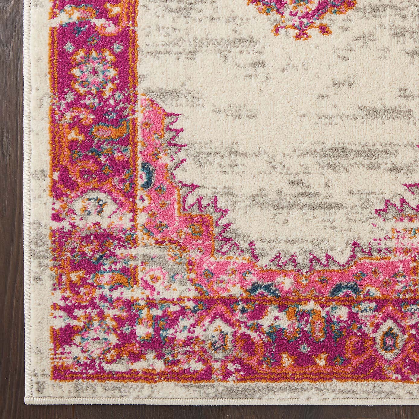 Ivory and Fuchsia Passion Rug