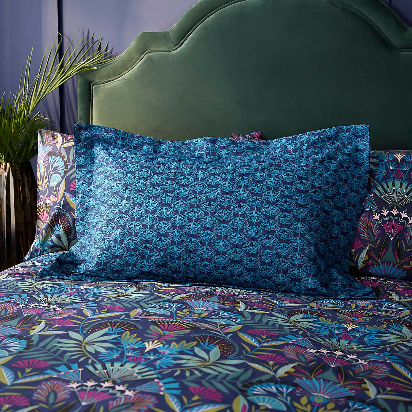 Lucille Navy Oxford Pillowcase