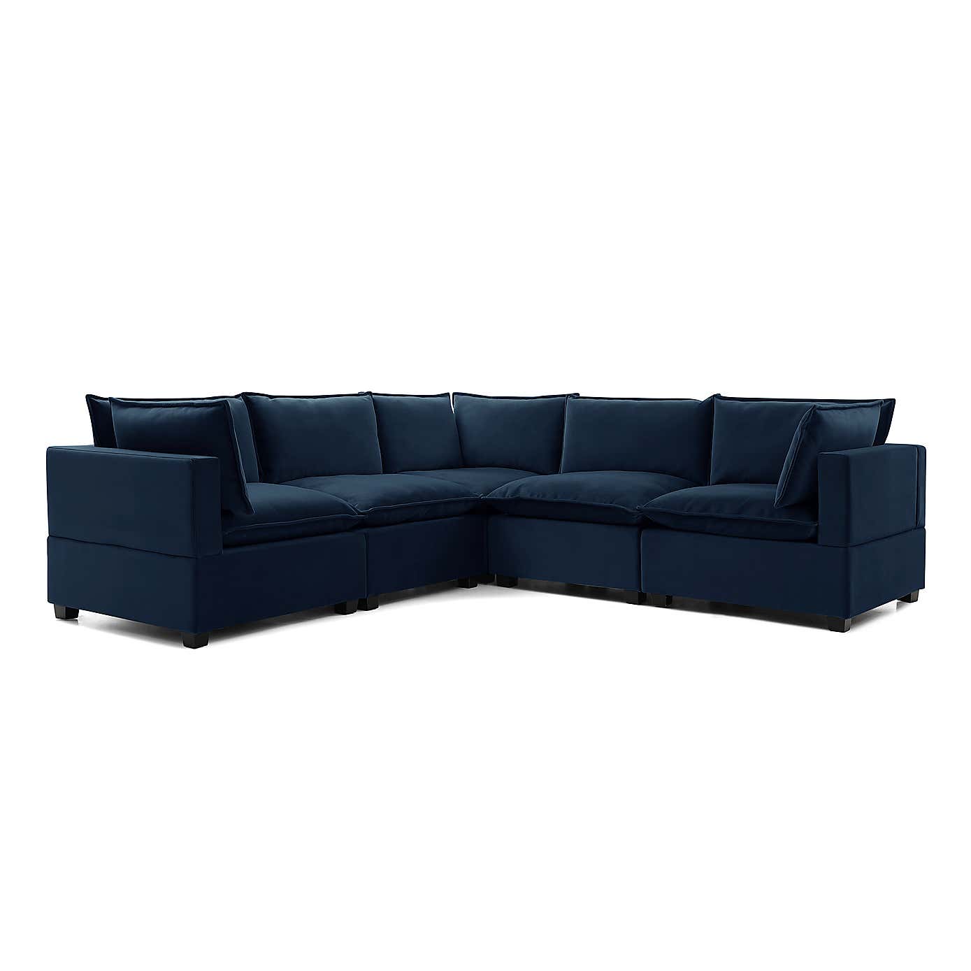 Moda Corner Modular Sofa, Navy Velvet