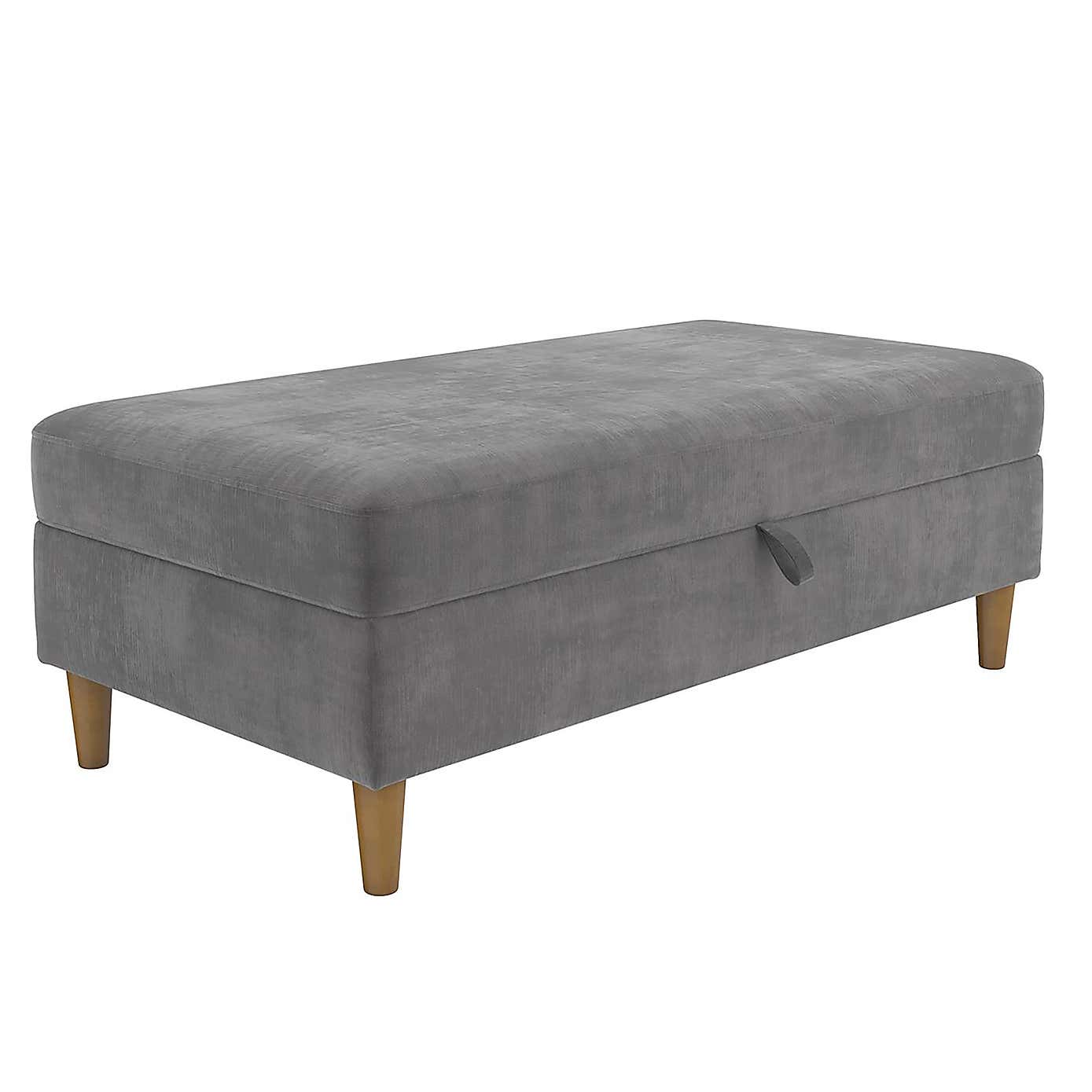 Hartford Chenille Storage Ottoman