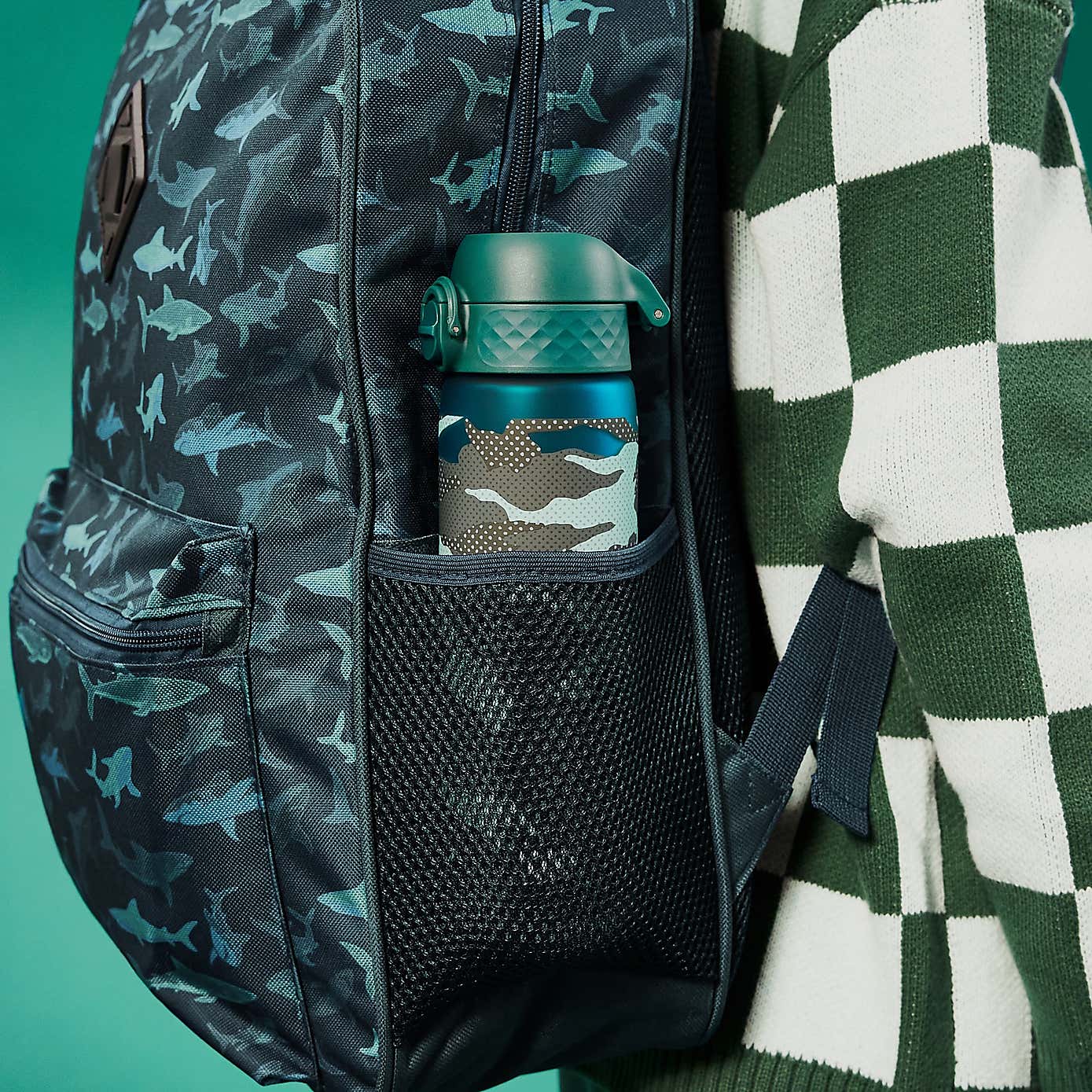 Ion8 Camouflage Leak Proof Slim Water Bottle, 500ml