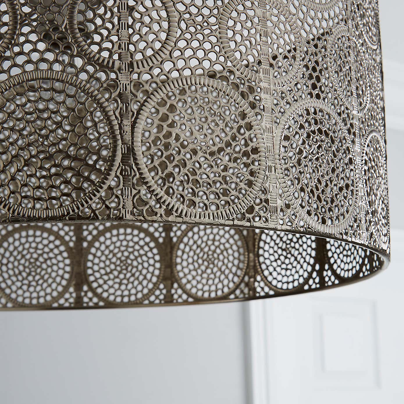 Manila Nickel Easy Fit Pendant Shade