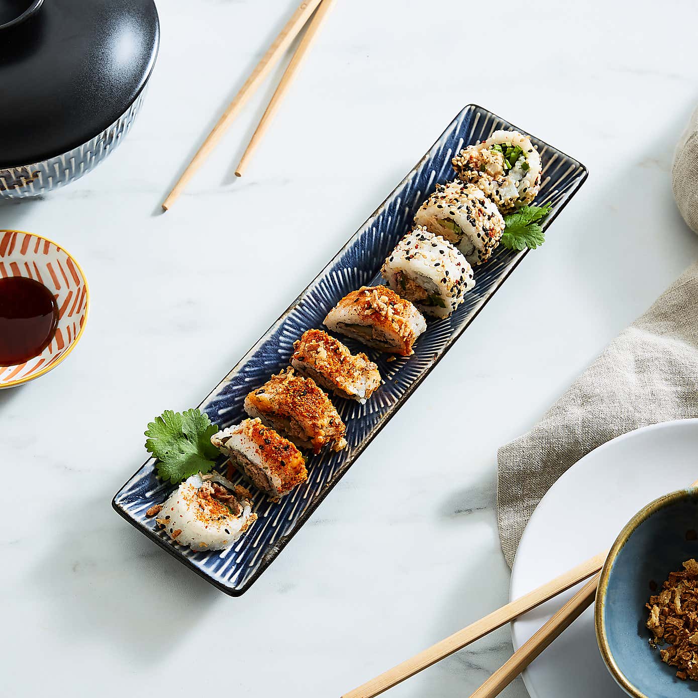 World Gourmet Stoneware Sushi Serving Platter