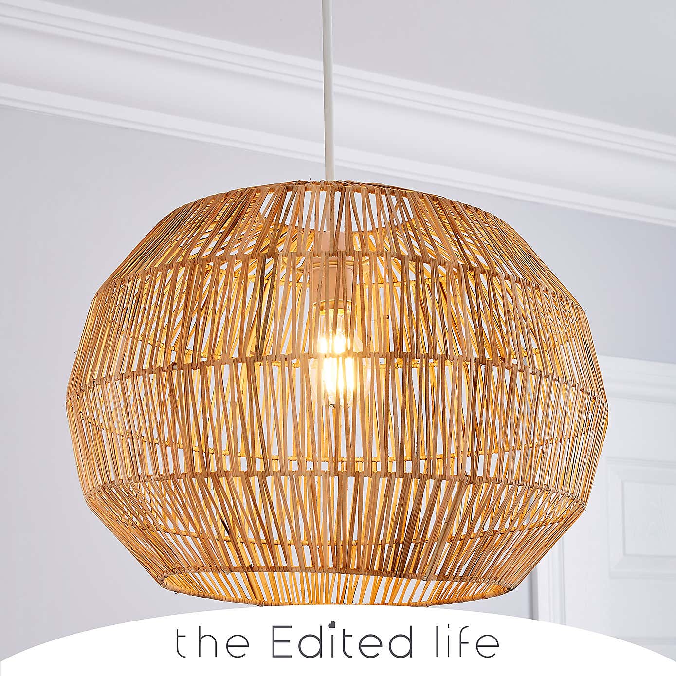 Wicker Woven Easy Fit Pendant Shade