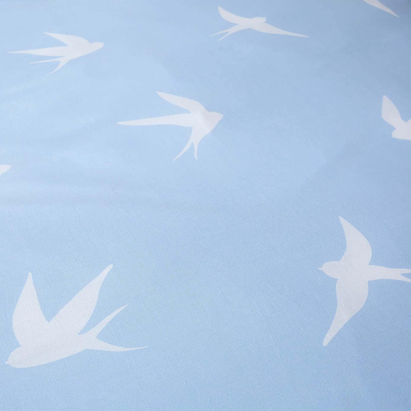 Coastal Birds Blue Reversible Duvet Cover and Pillowcase Set