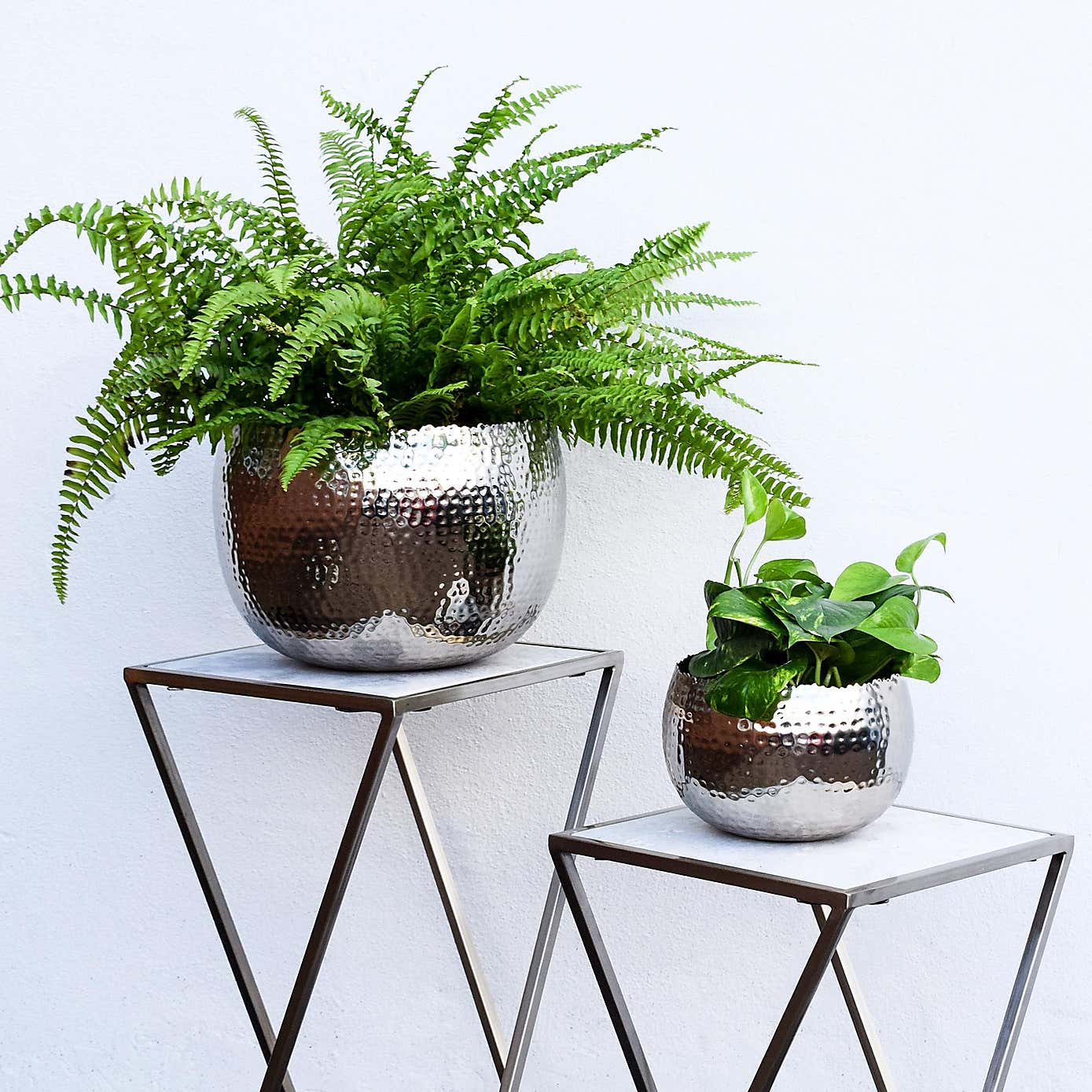 Hammered Bowl Plant Pot