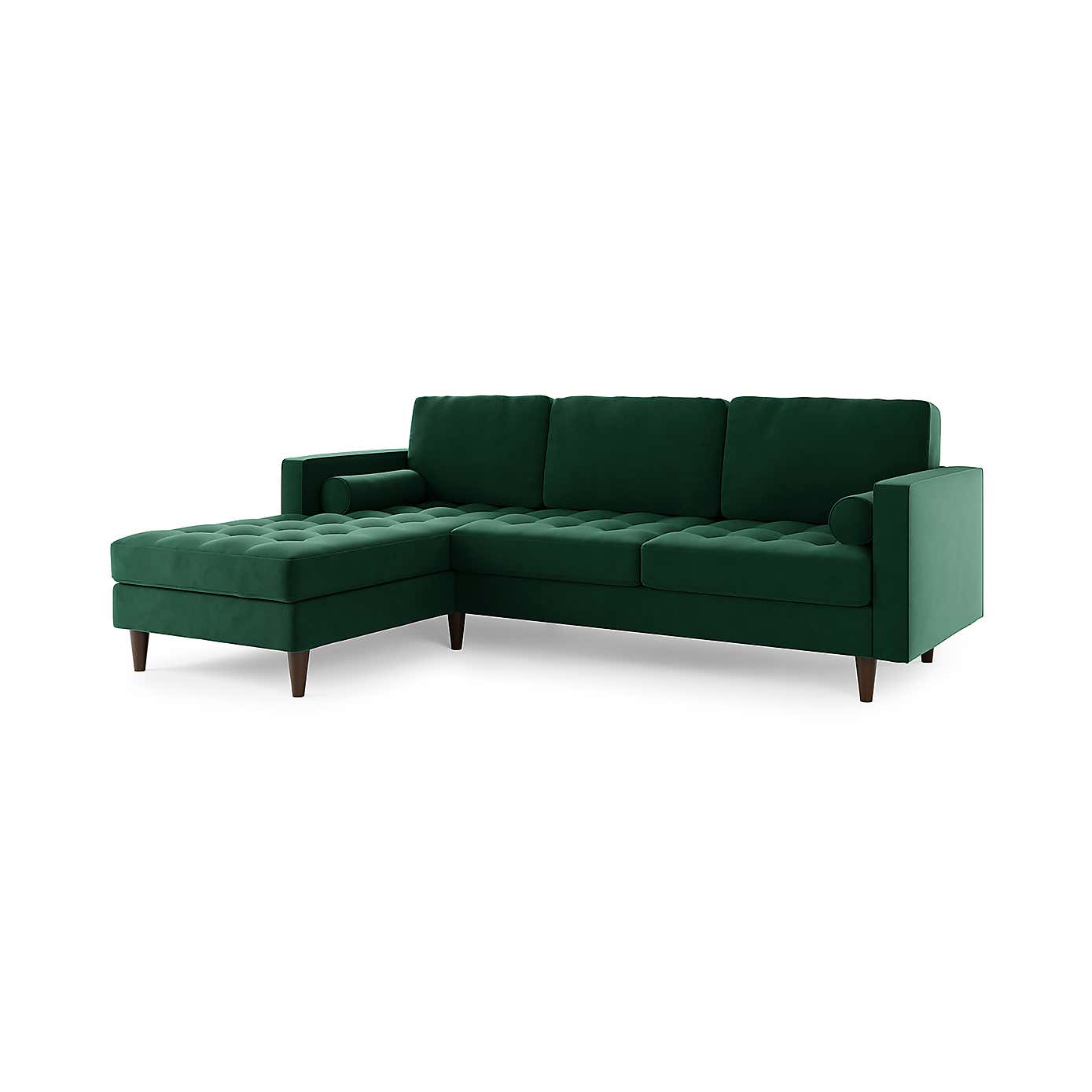 Zoe 4 Seater Corner Double Sofa Bed, Velvet