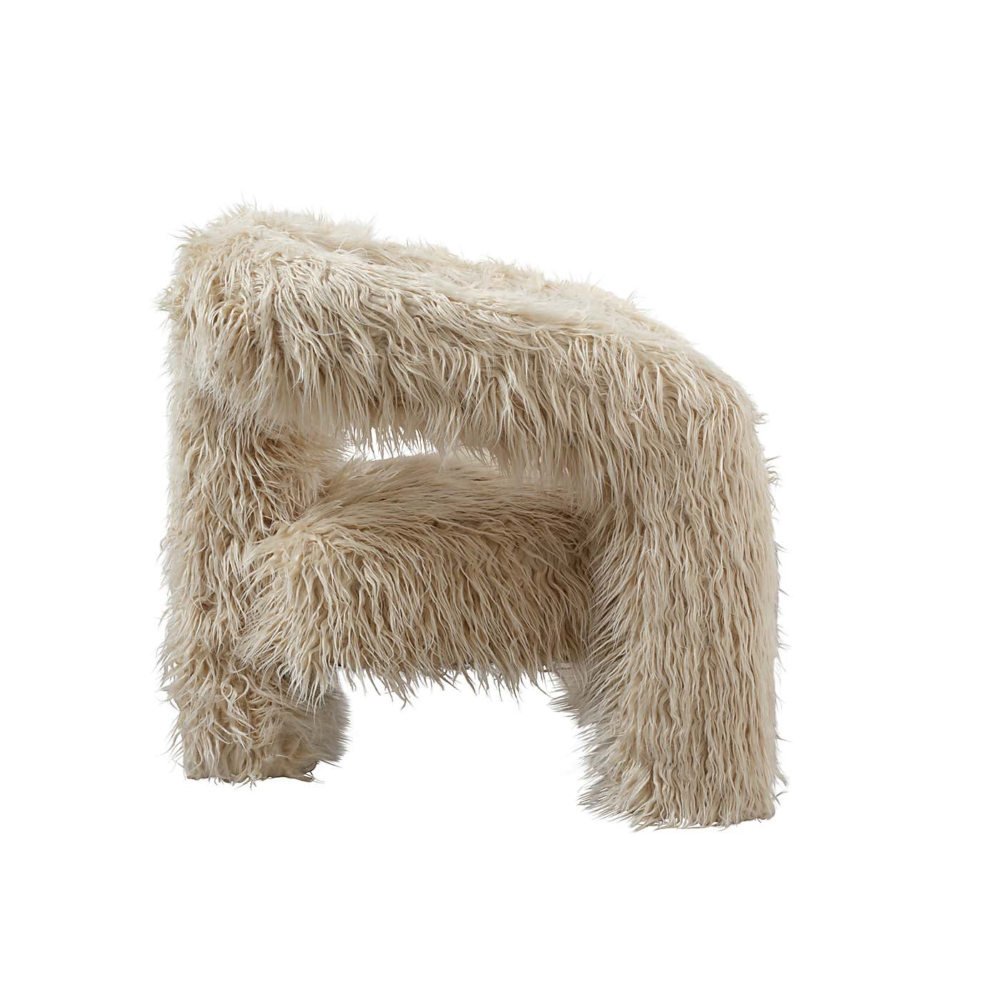 Freyja Ivory Faux Fur Occasional Armchair