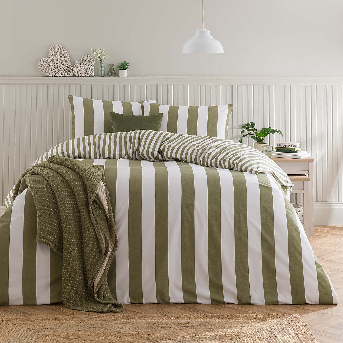 Kent Broad Stripe Cotton Duvet Cover & Pillowcase Set