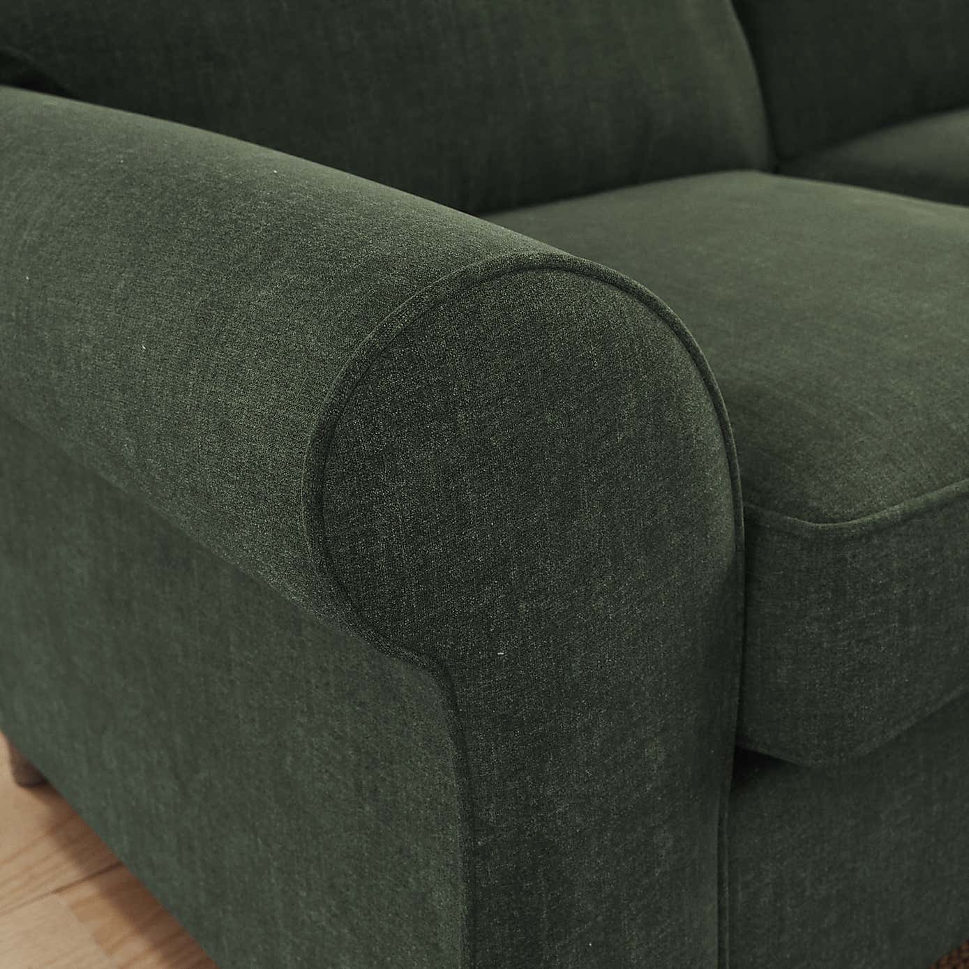 Flori 3 Seater Sofa, Tonal Plush Chenille