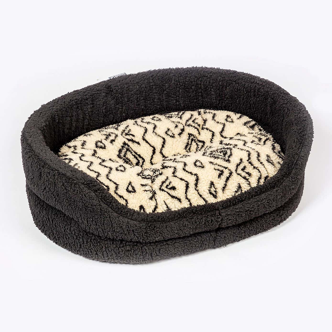 Danish Design Fleece Geometric Slumber Dog Bed