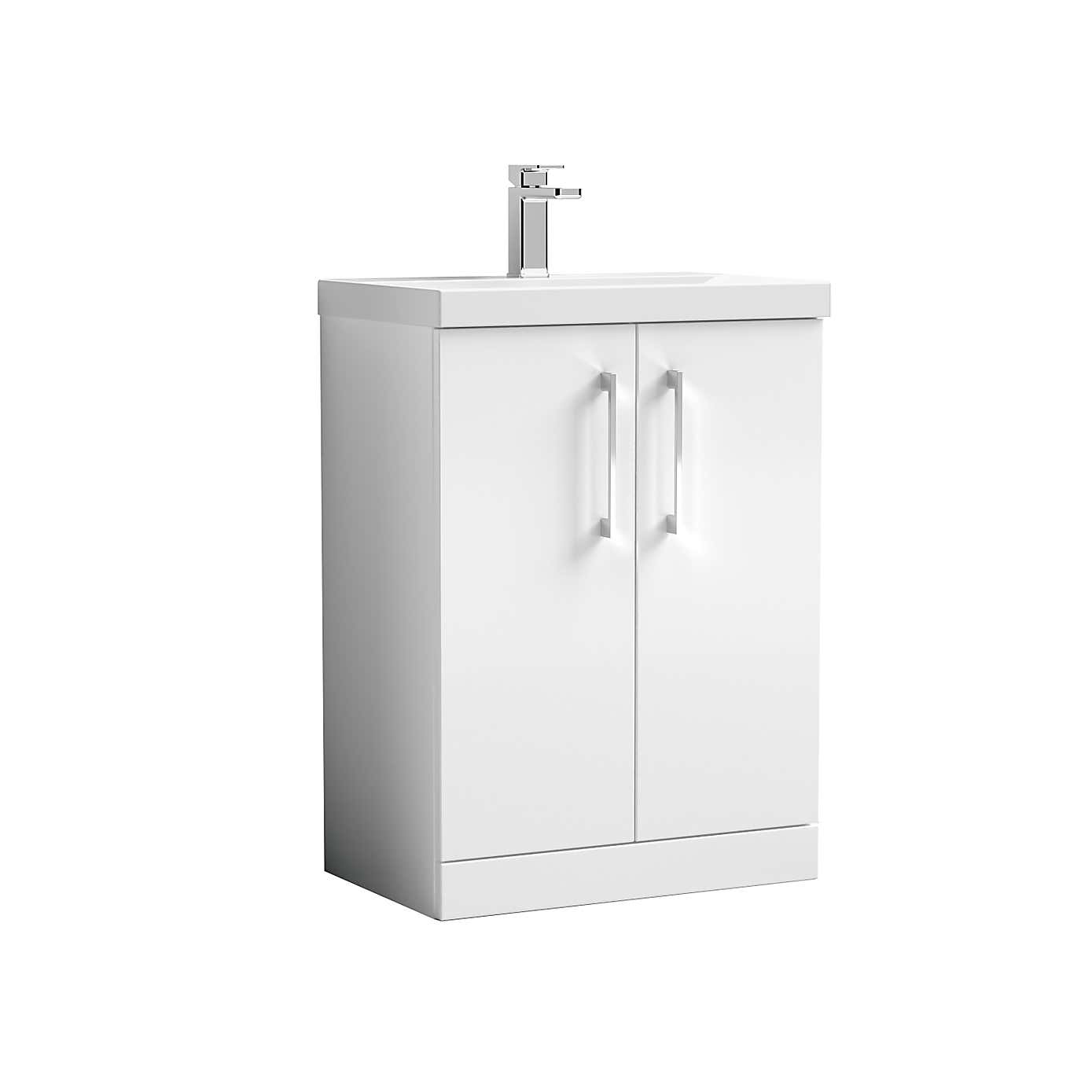 Arno Floor Standing 2 Door Vanity Unit with Basin