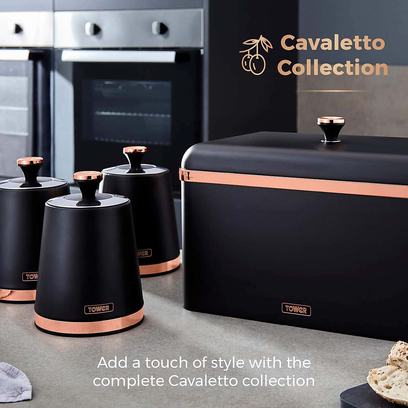 Tower Set of 3 Cavaletto Canisters