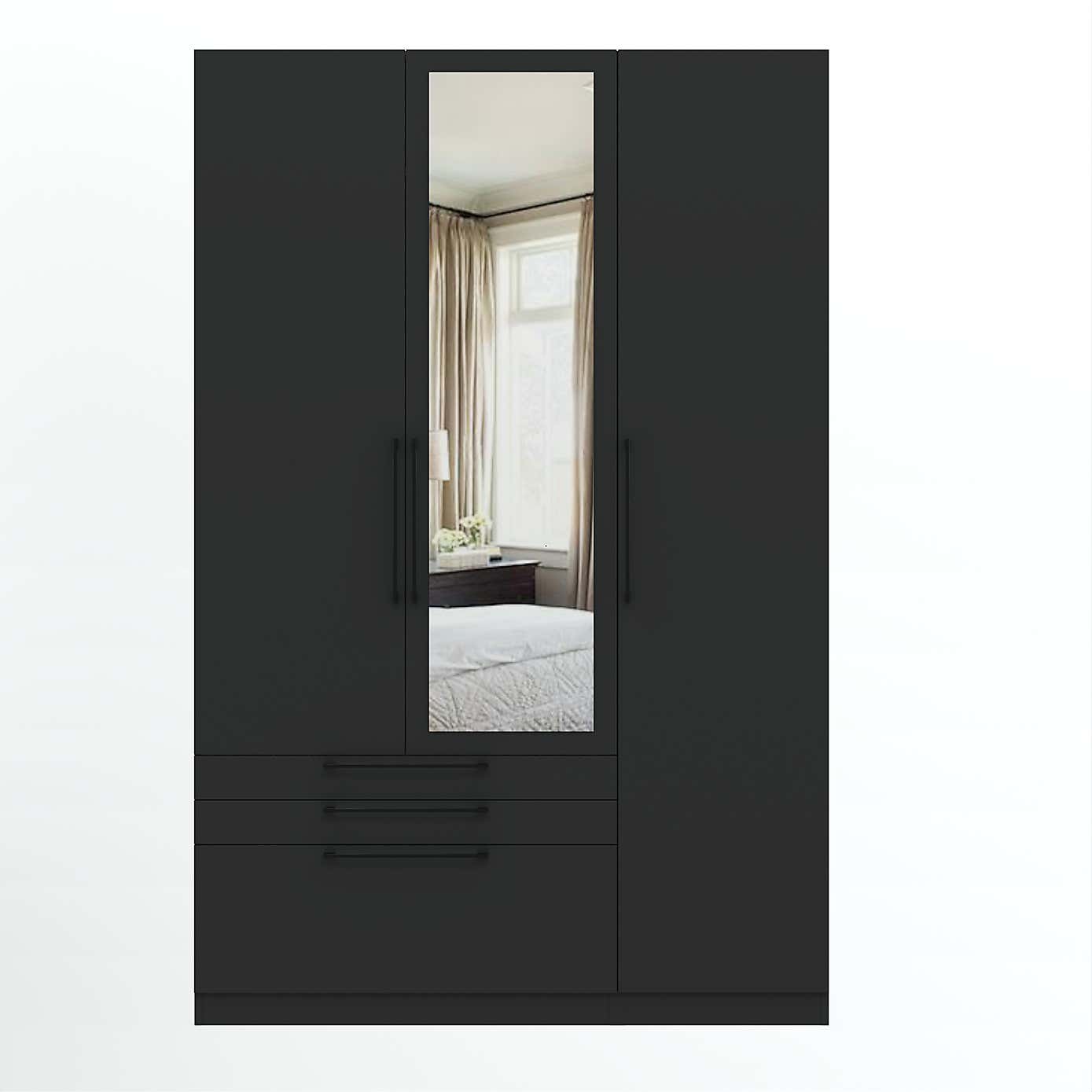 Foster Triple 3 Drawer Wardrobe