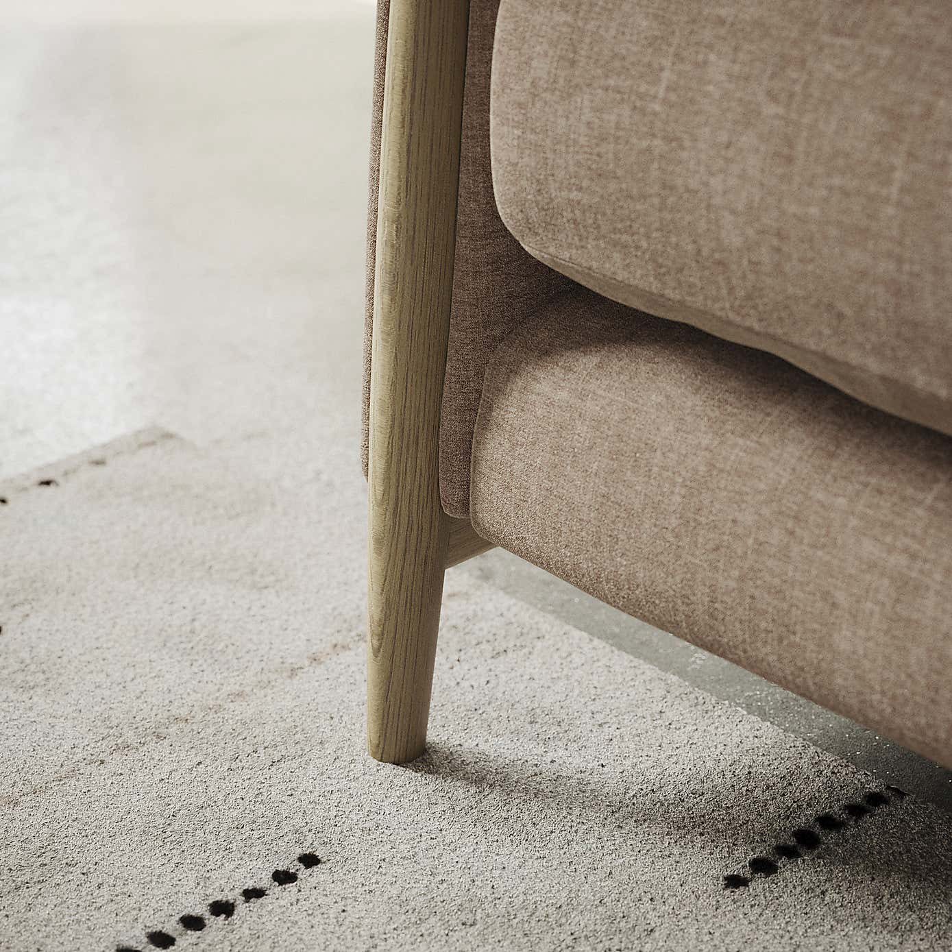 Hector Tonal Plush Chenille 4 Seater Sofa