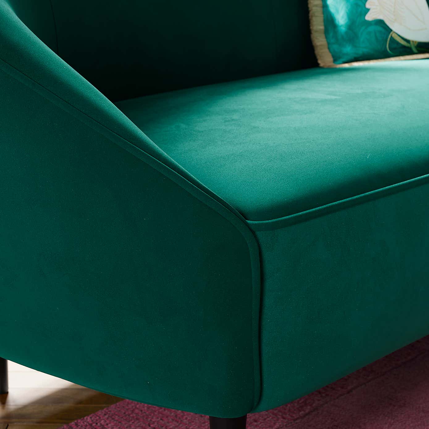 Aubery Velvet Curved 2 Seater Sofa