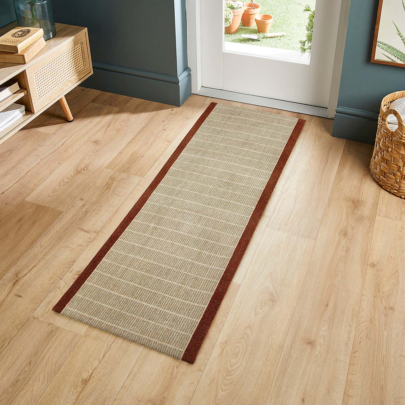 Marvel Printed Stripe Border Washable Runner