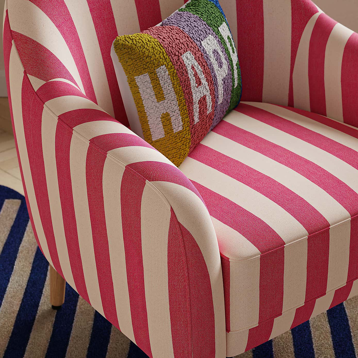 Kaspar Woven Stripe Tub Chair