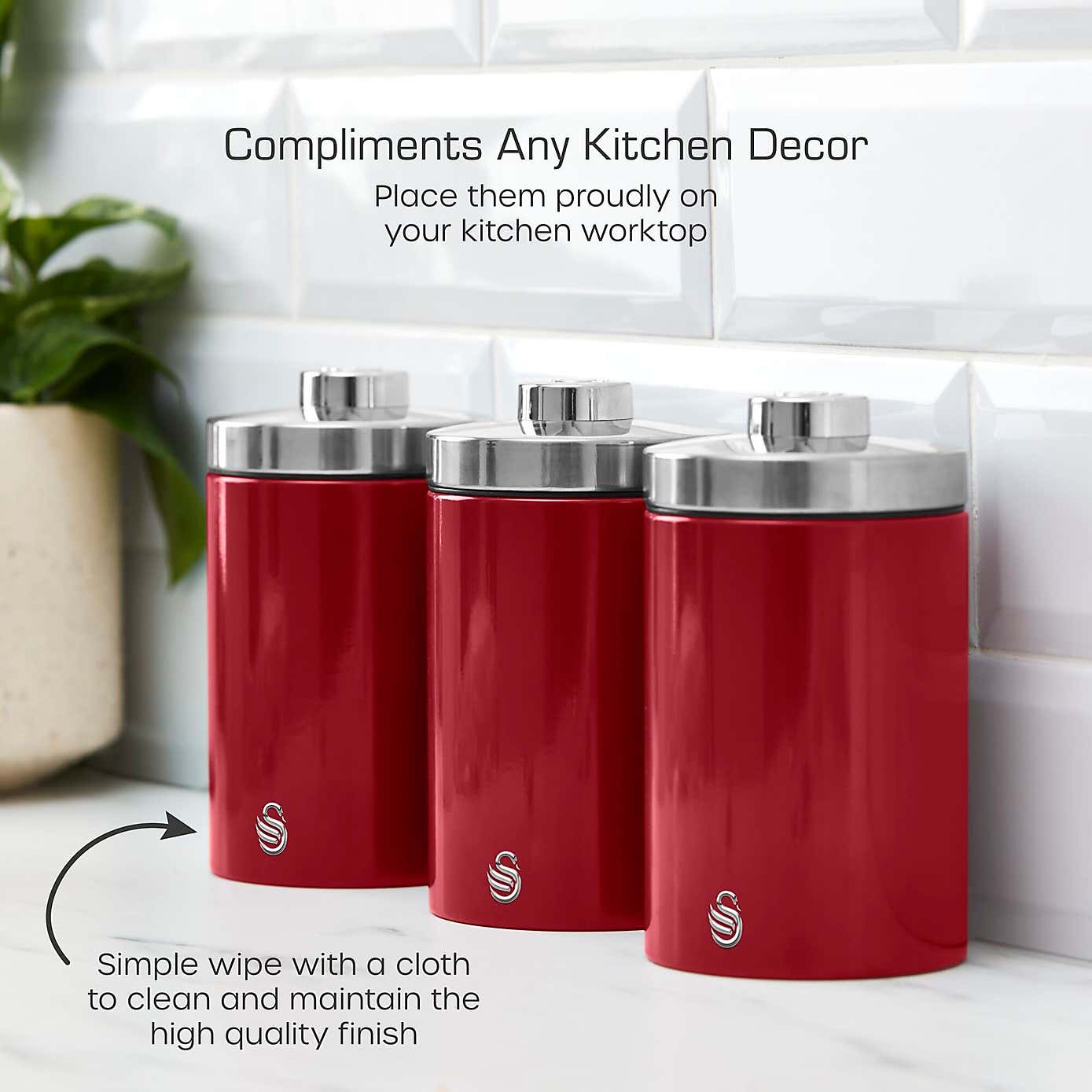 Swan Townhouse Set of 3 Canisters