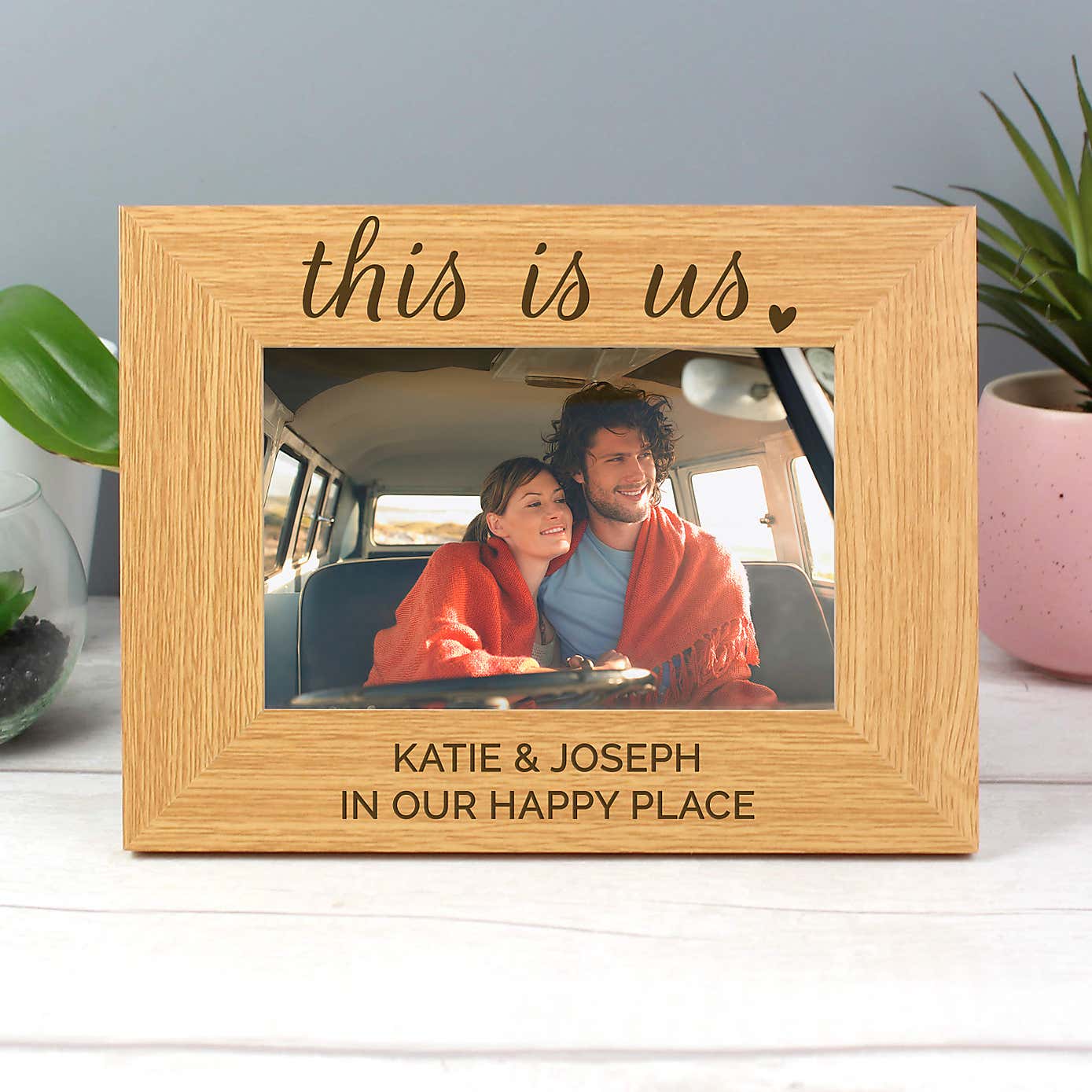Personalised This Is Us Wooden Landscape Photo Frame